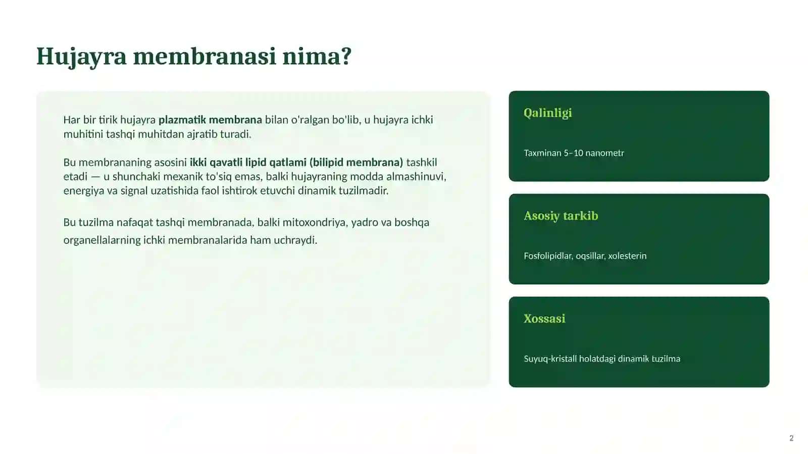 IKKI QAVATLI LIPID MEMBRANALARI 2