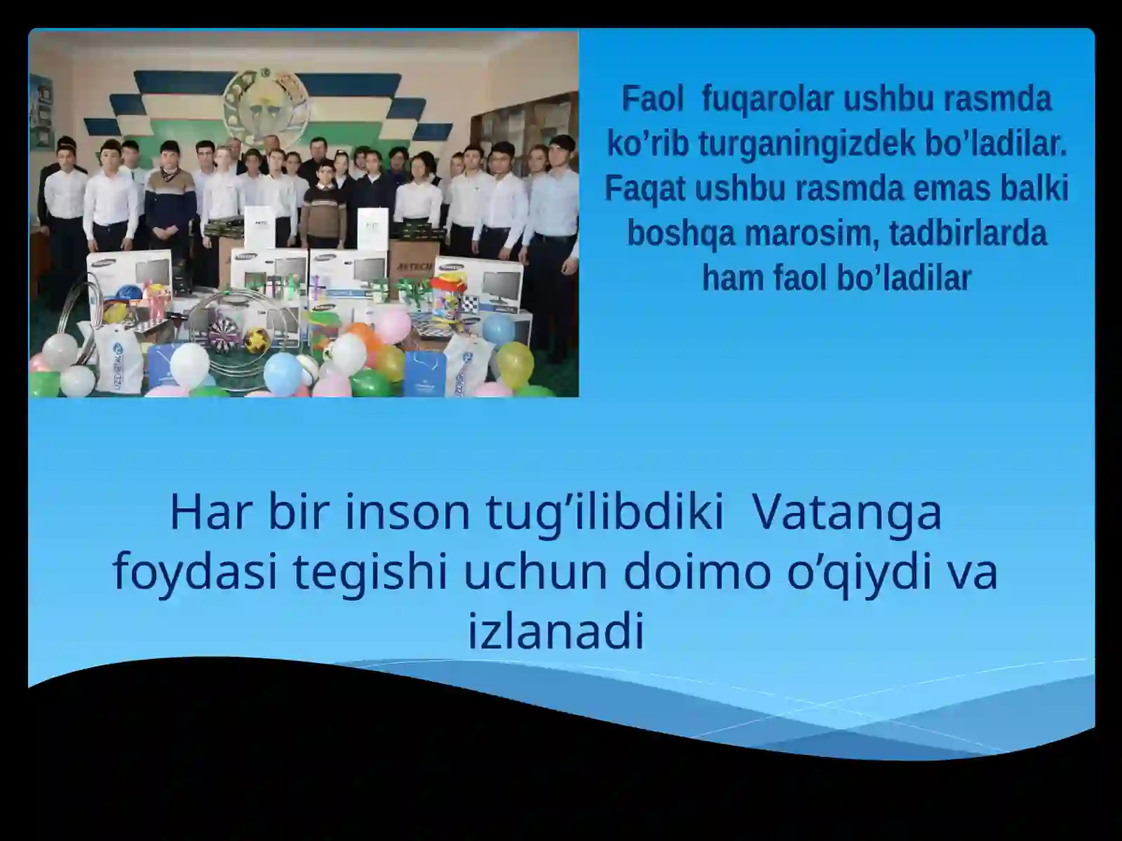 Faol o’quvchidan-faol fuqarolikkachamavzusidatayorlagan taqdimot 2