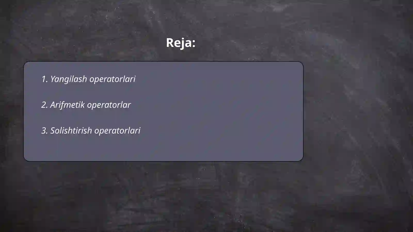 C++ da operatorlar 2