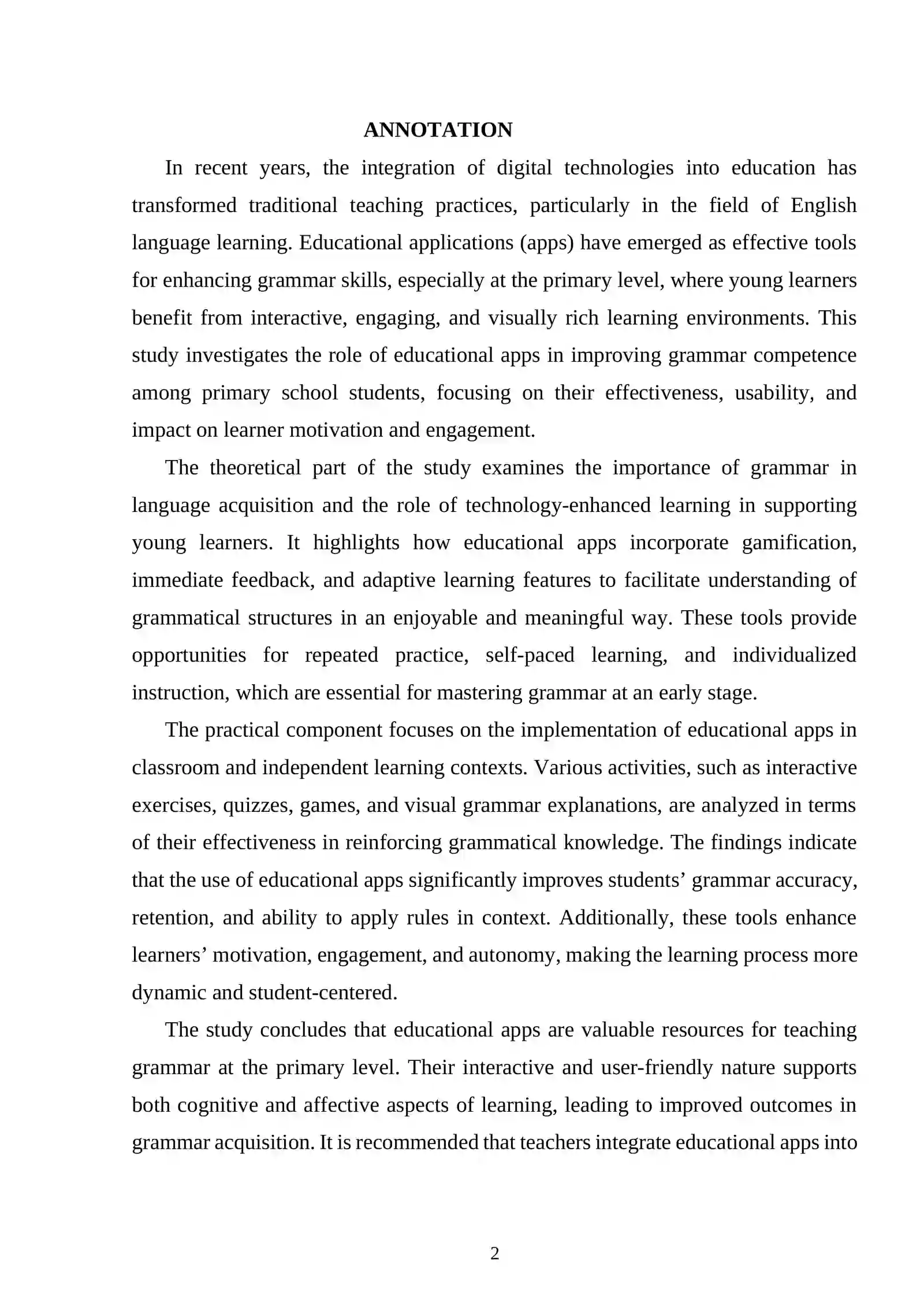 Graduation Project Work 2