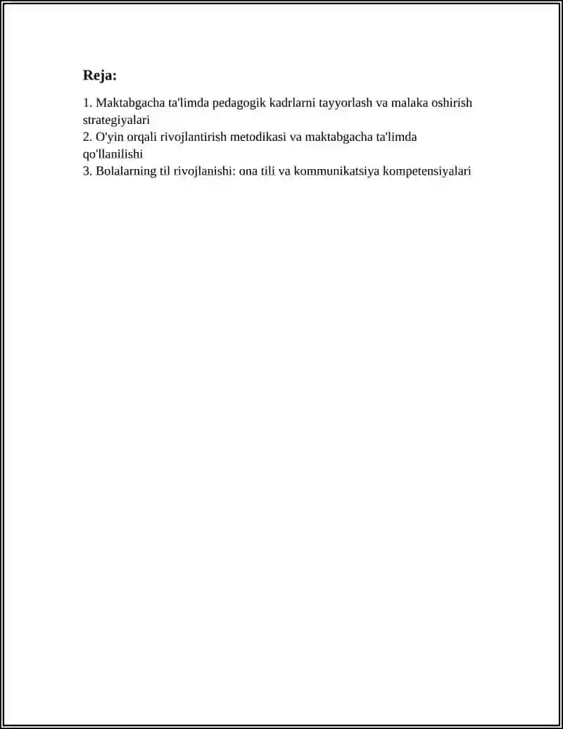 O'yin orqali rivojlantirish metodikasi va maktabgacha ta'limda qo'llanilishi 2