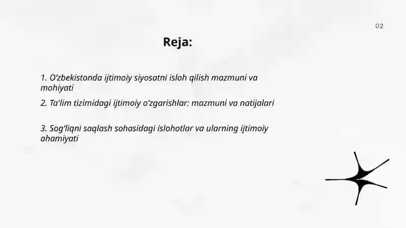 Òzbekistonda ijtimoiy sohada amalga oshirilayotgan òzgarishlar mazmun va mohiyati 2