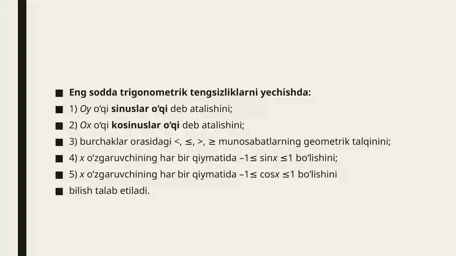 TRIGONOMETRIK TENGSIZLIKLAR 2