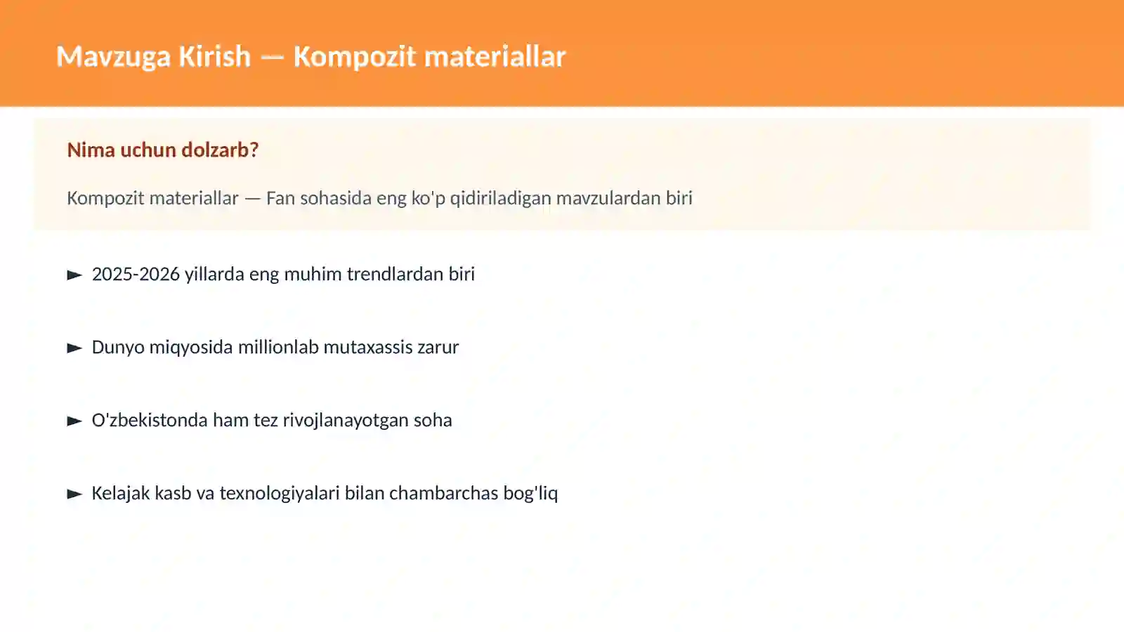 FAN | KIMYO ZAMONAVIY 2