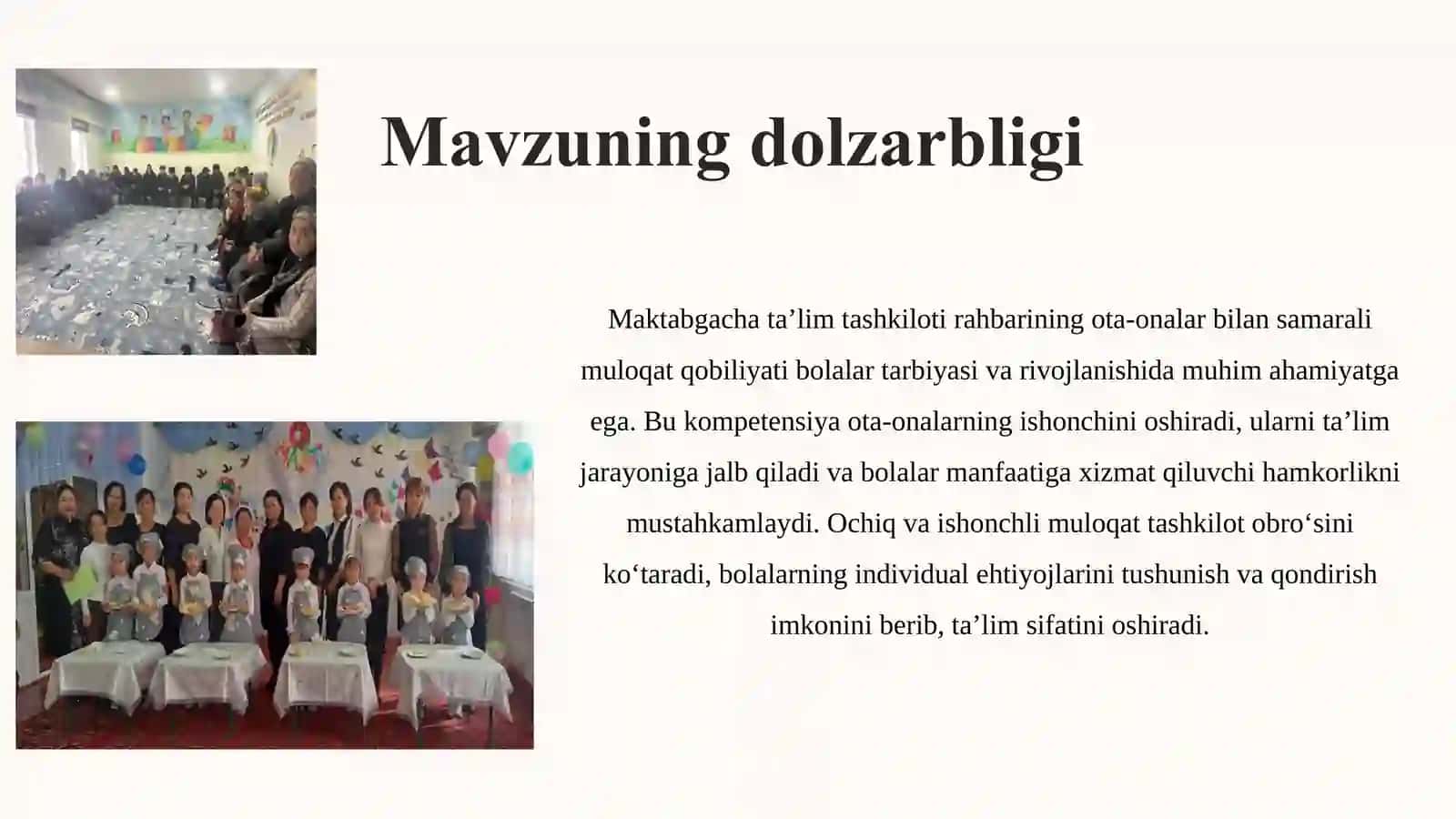 MAKTABGACHATAʼLIMTASHKILOTLARI DIREKTOR VA MUTAXASSISLARINI QAYTA TAYYORLASH VA ULARNING MALAKASINI OSHIRISH INSTITUTI 2