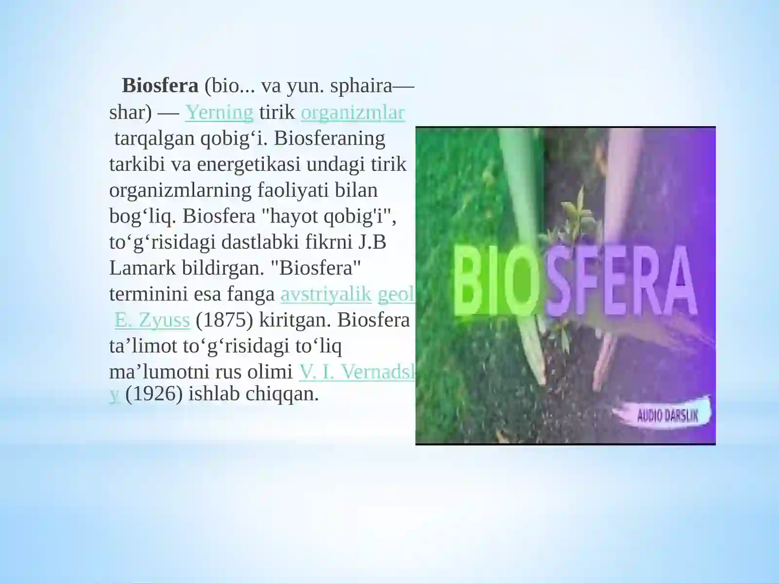 BIOSFERA VA UNING TUZILISHI 2