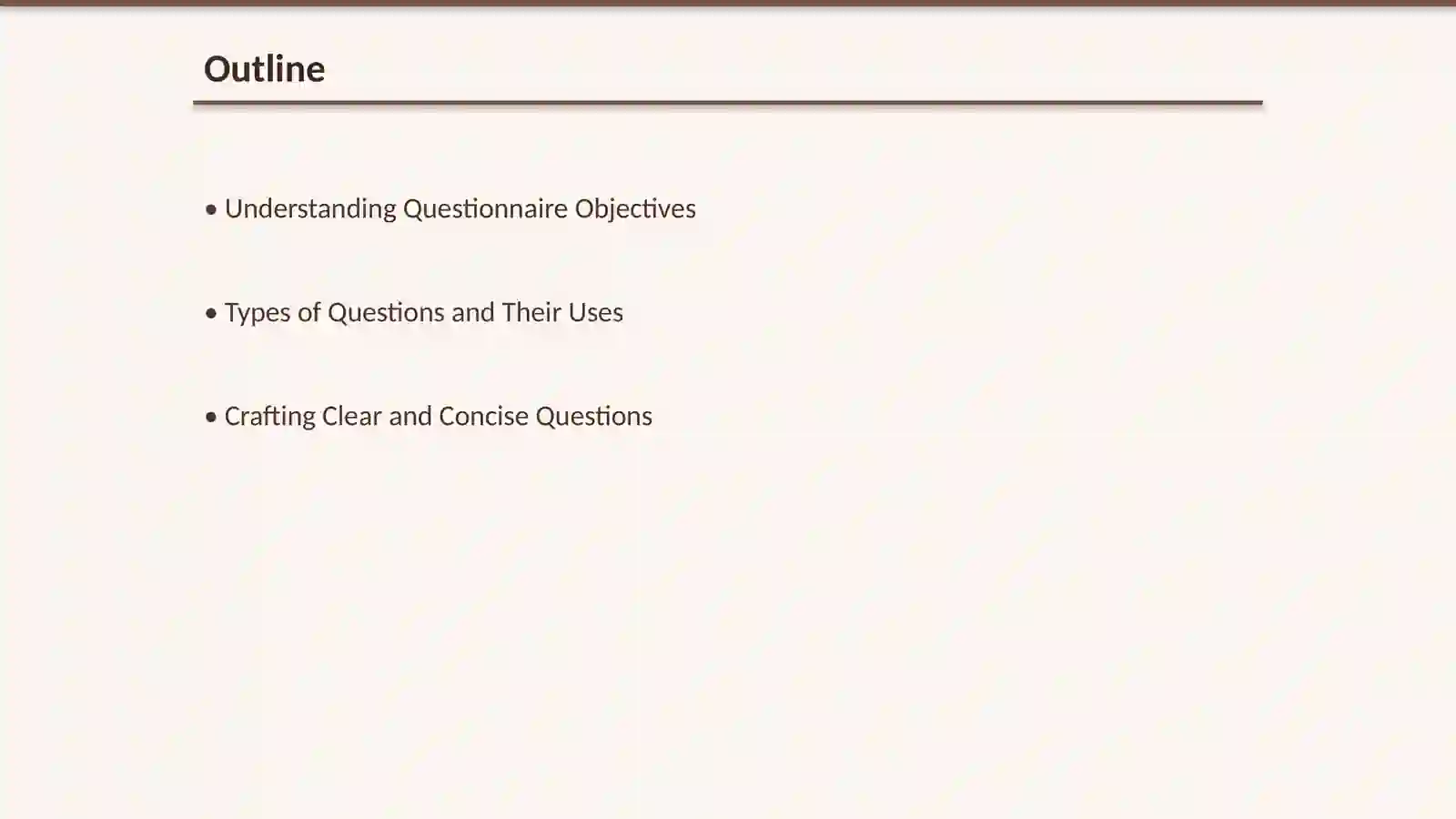 Designing questionnaires 2
