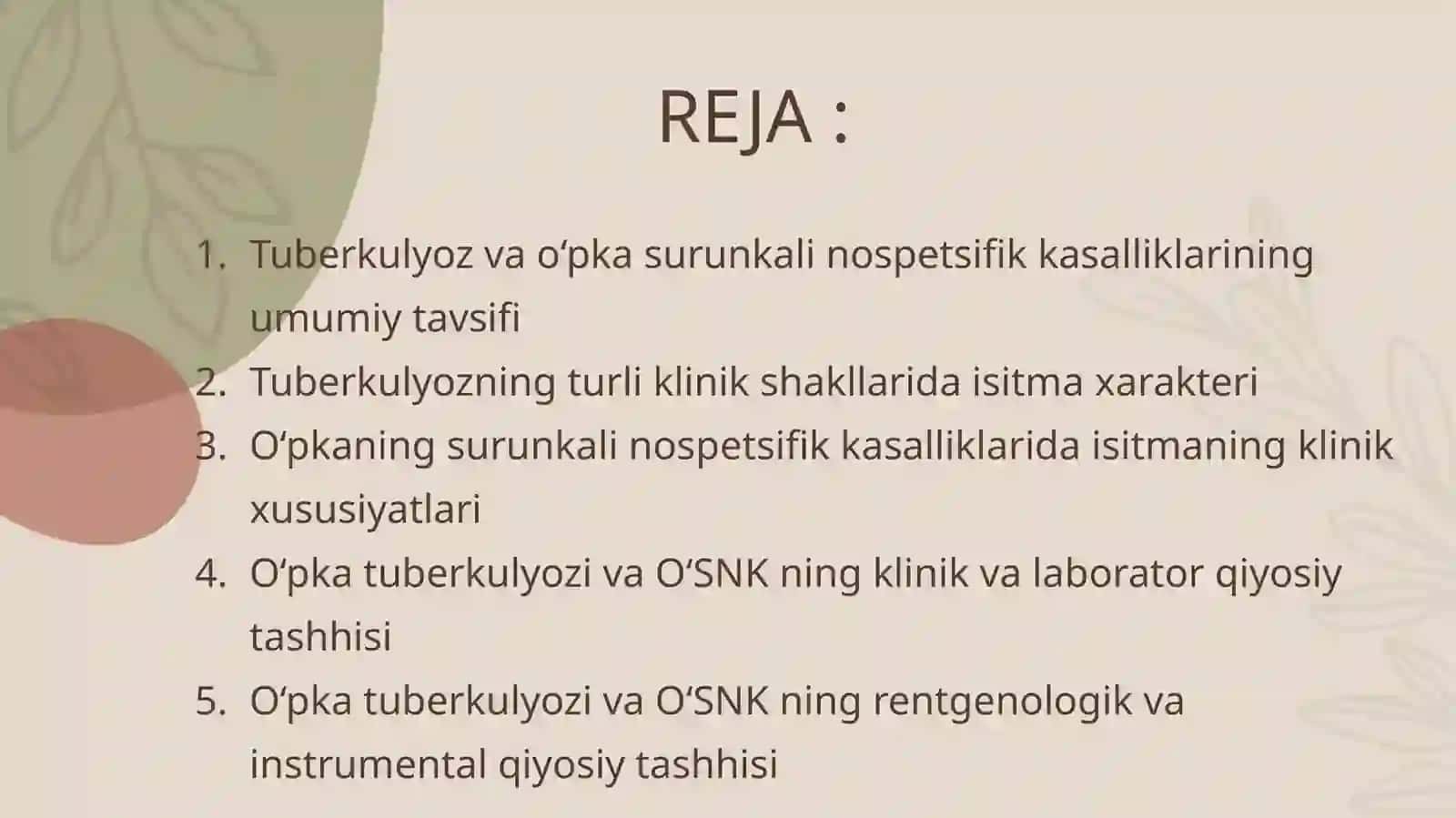 Tuberkulyozning turlishakllari vao‘pka surunkalinospetsifikkasalliklari 2