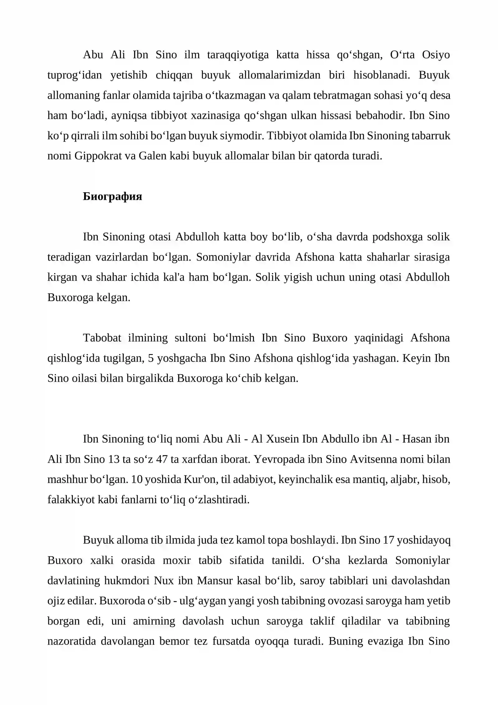 Abu Ali Ibn Sino va uning “Tib qonunlari” 2