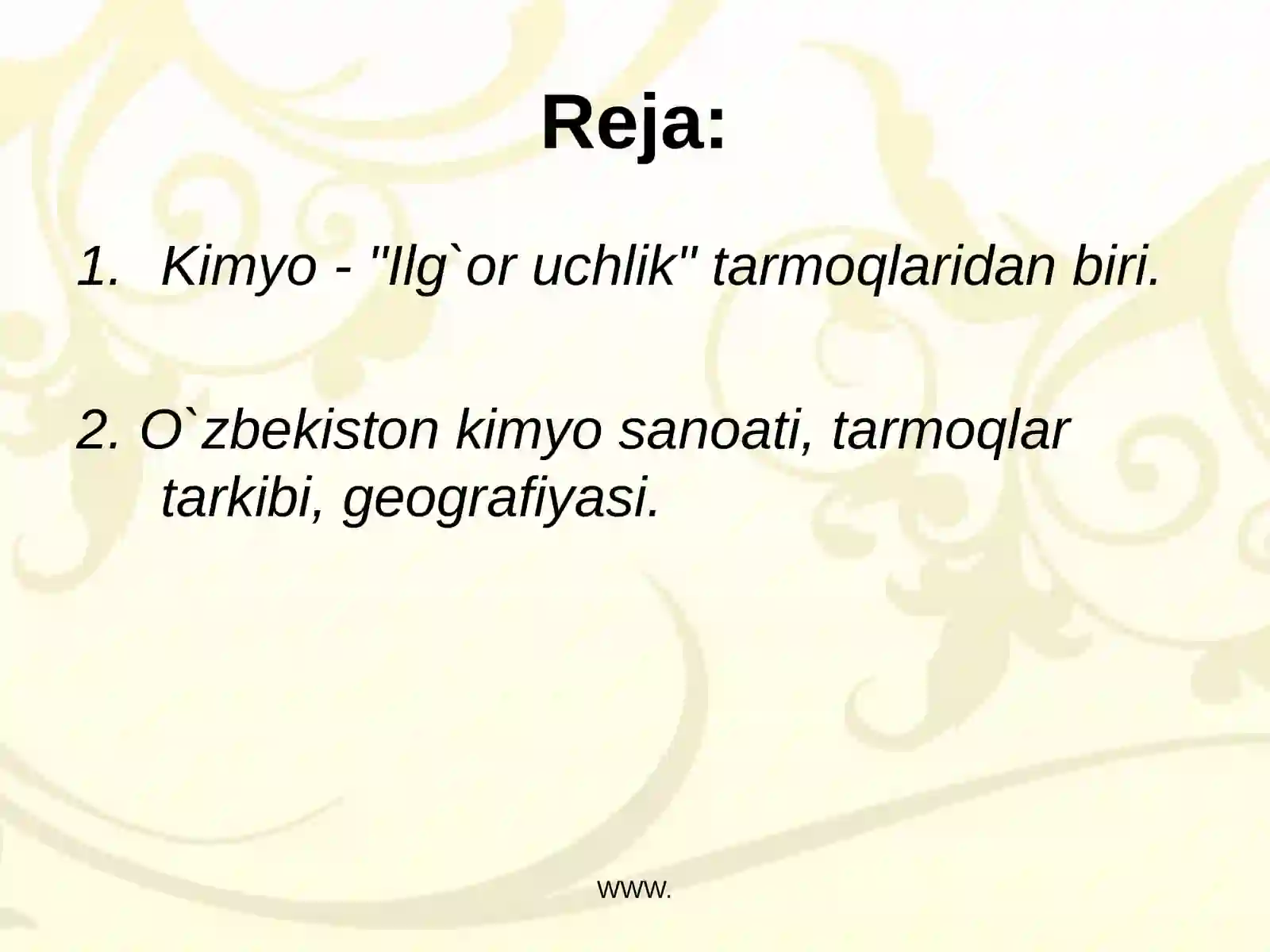 O`zbekistonning kimyo sanoati 2