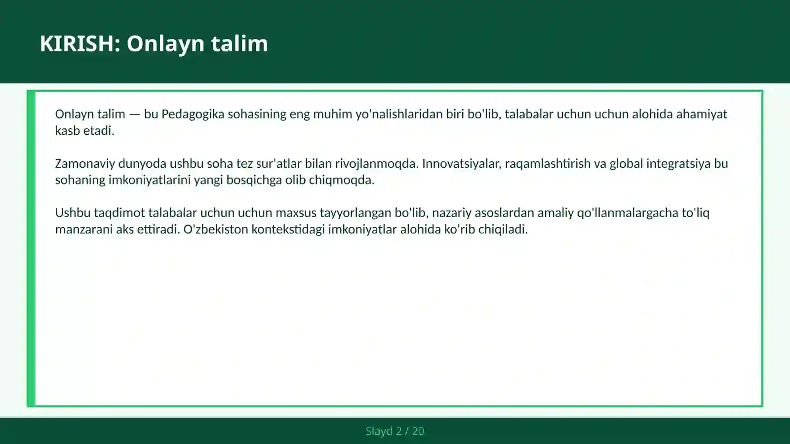 Onlayn talim 2
