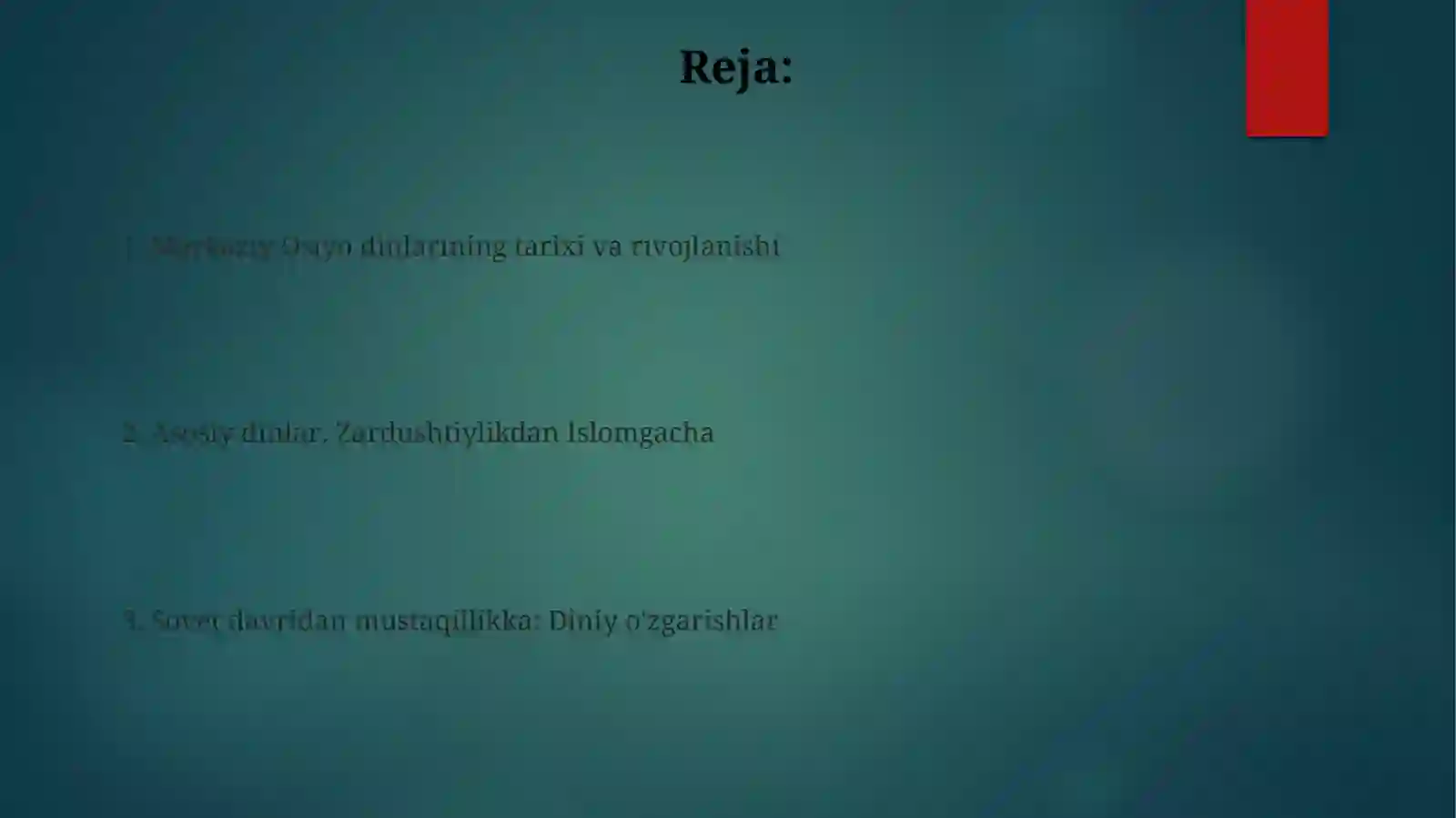 Markaziy Osiyo dinlari 2