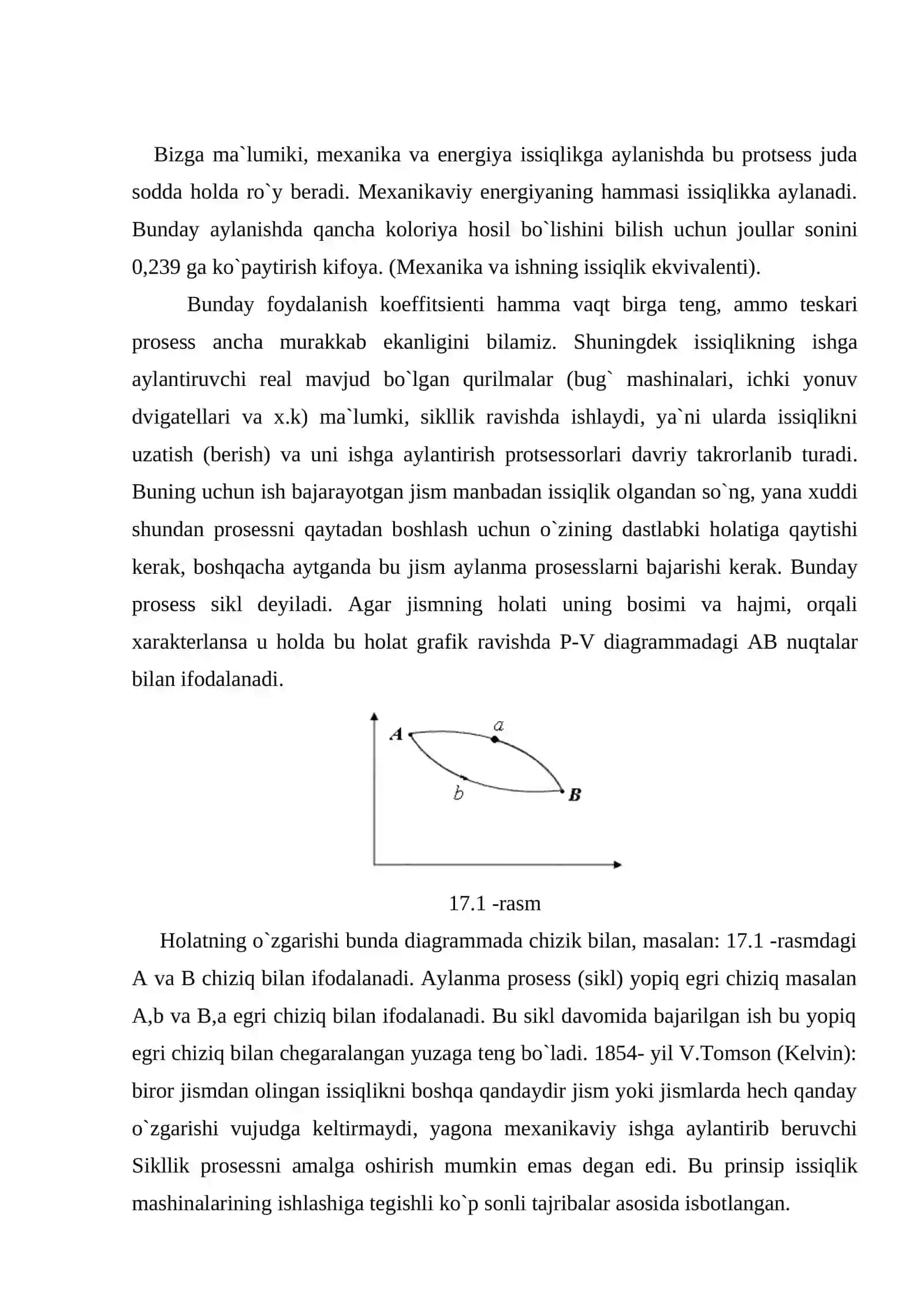 Issiqlikni mexanik ishga aylanishi 2
