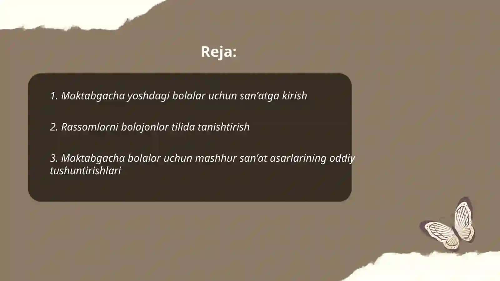 Maktabgacha yoshdagi bolalarni tasviriy sanʼat asarlari bilan tanishtirish 2