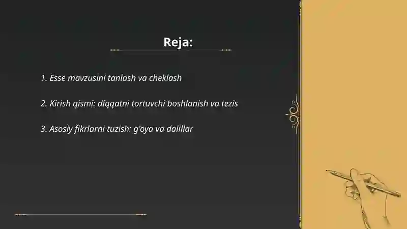 Esse yozish 2