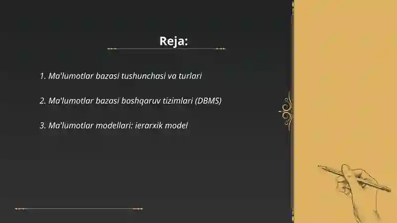 Ma'lumotlar bazasi 2