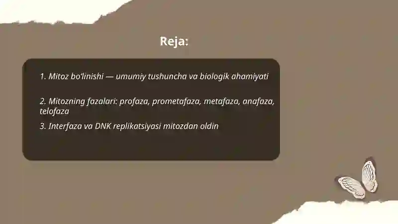Hujayraning bõlinishi Metoz va Meyoz 2