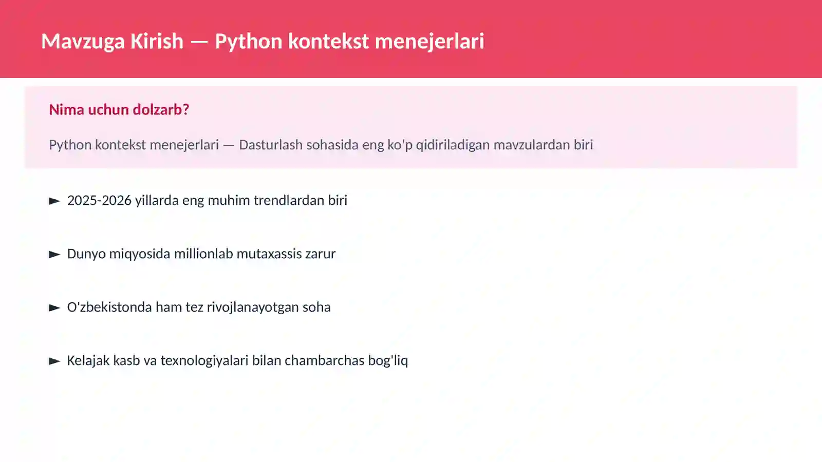 DASTURLASH | PYTHON DASTURLASH 2