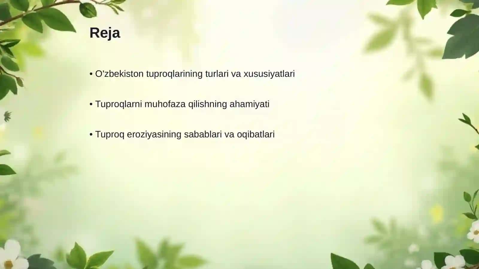 O'zbekiston tuproqlari va ularni muhofaza qilish 2