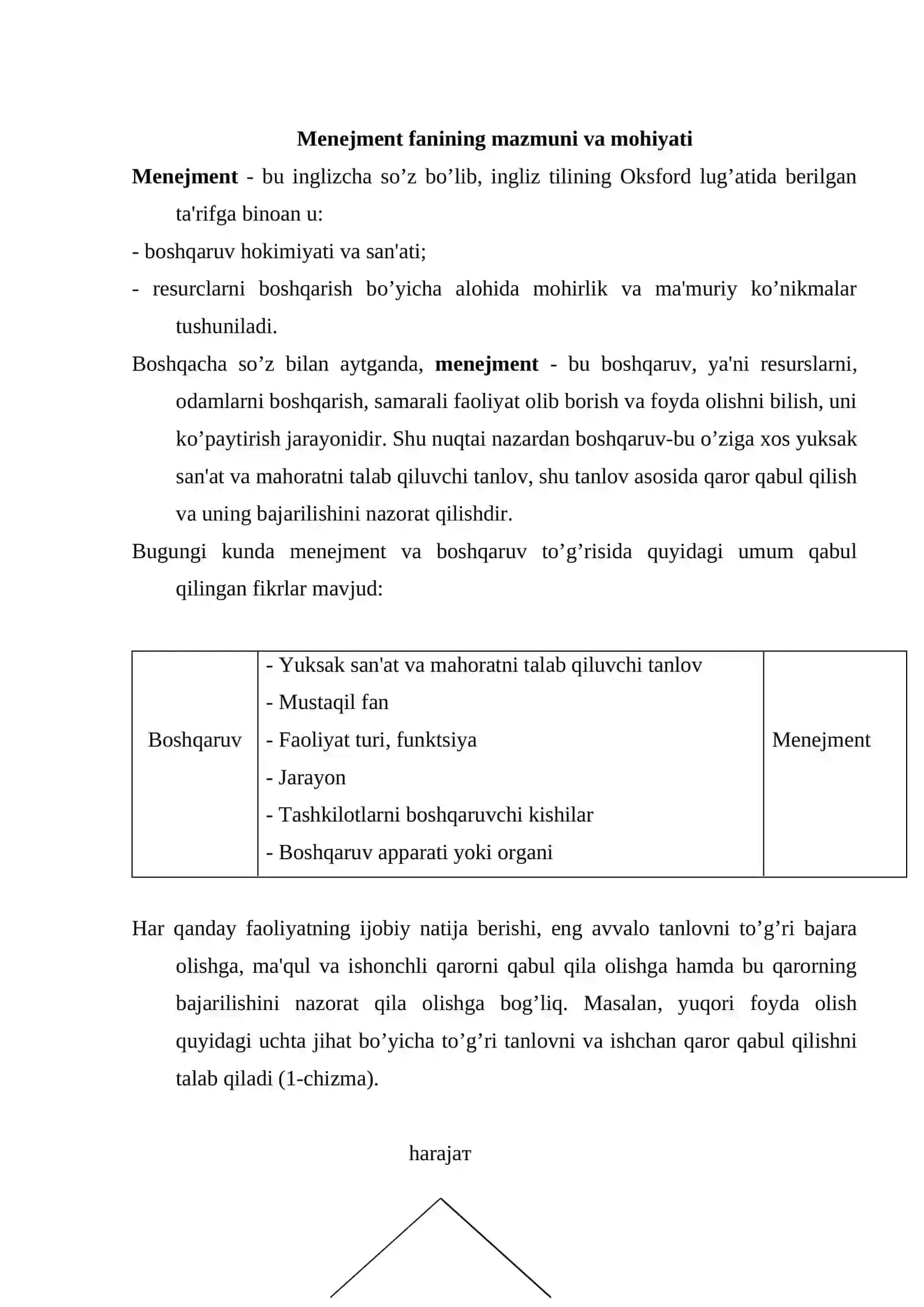 Menejment fanining predmeti, ob'ekti va metodi 2