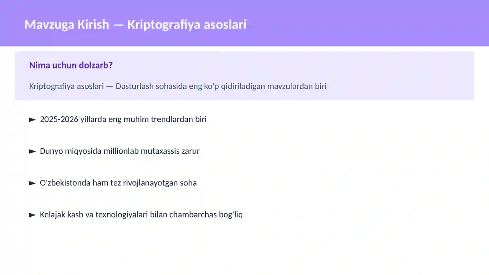 Kriptografiya asoslari 2