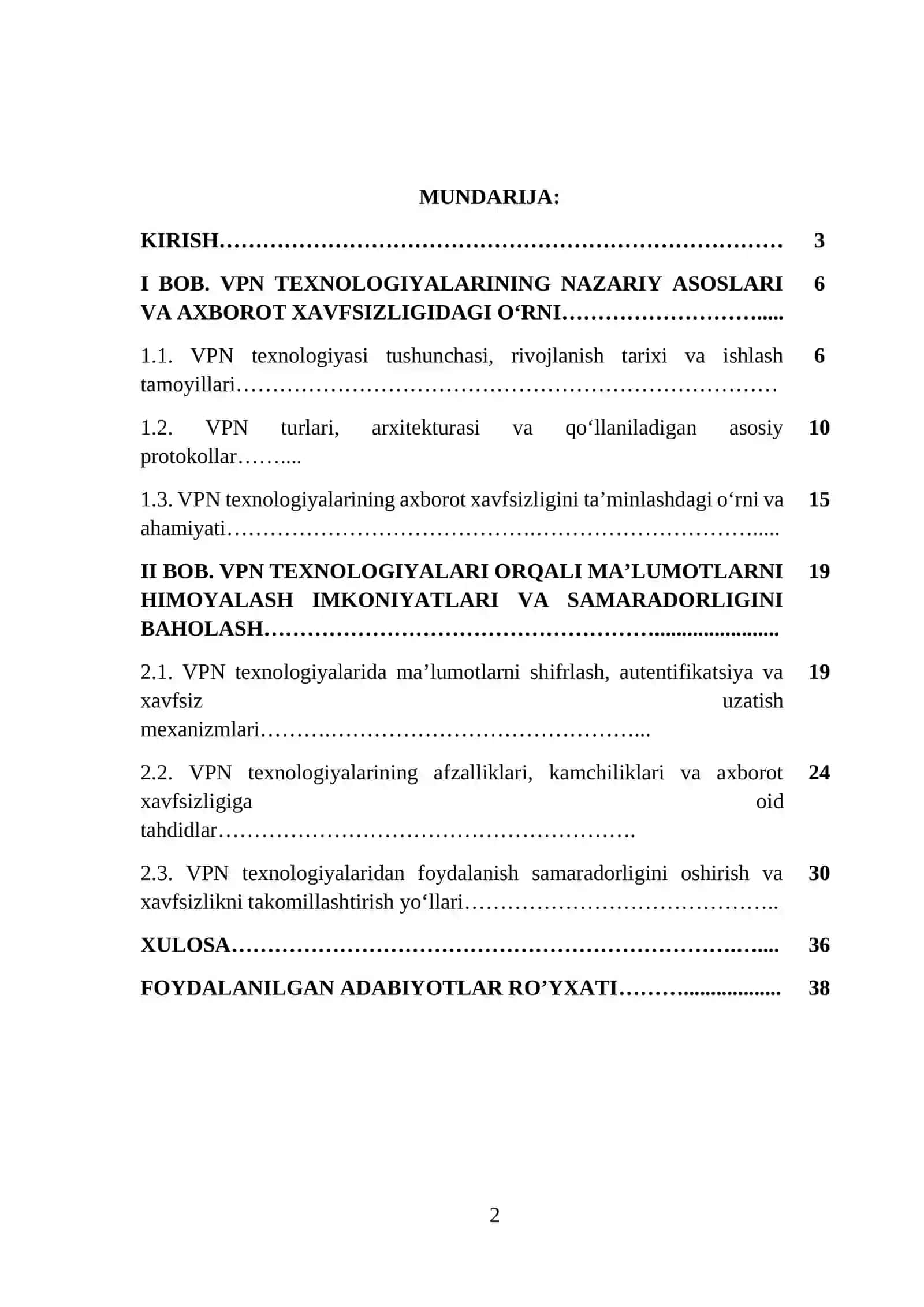 VPN texnologiyalarining ma'lumotlarni himoyasidagi imkoniyatlari 2