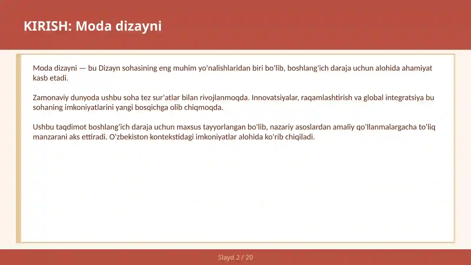 MODA DIZAYNI 2