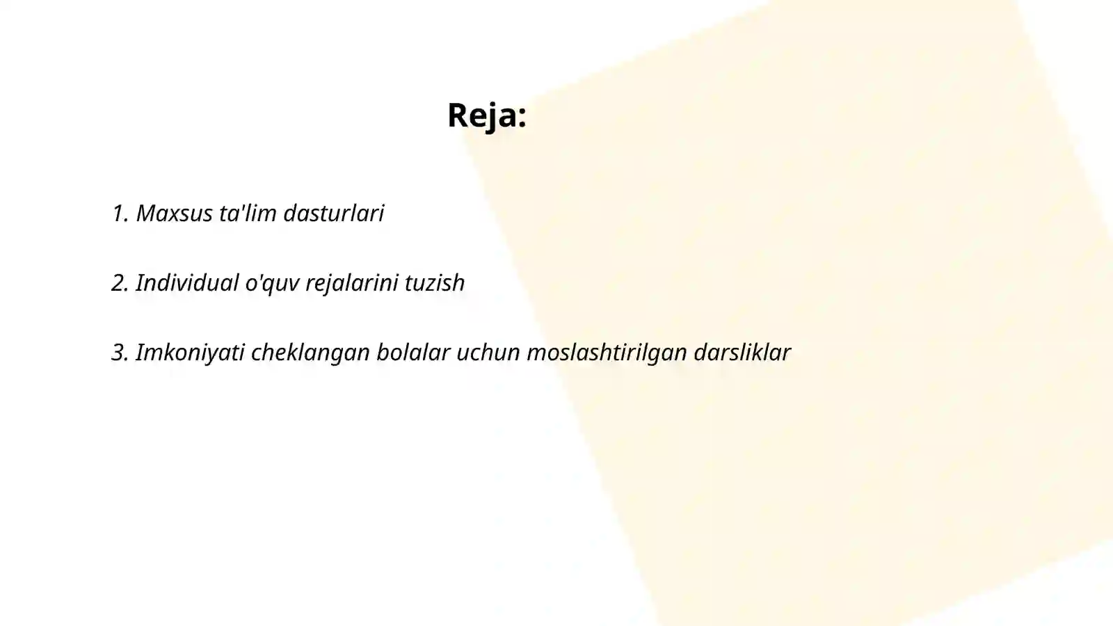 Maxsus ta'lim dasturlari 2