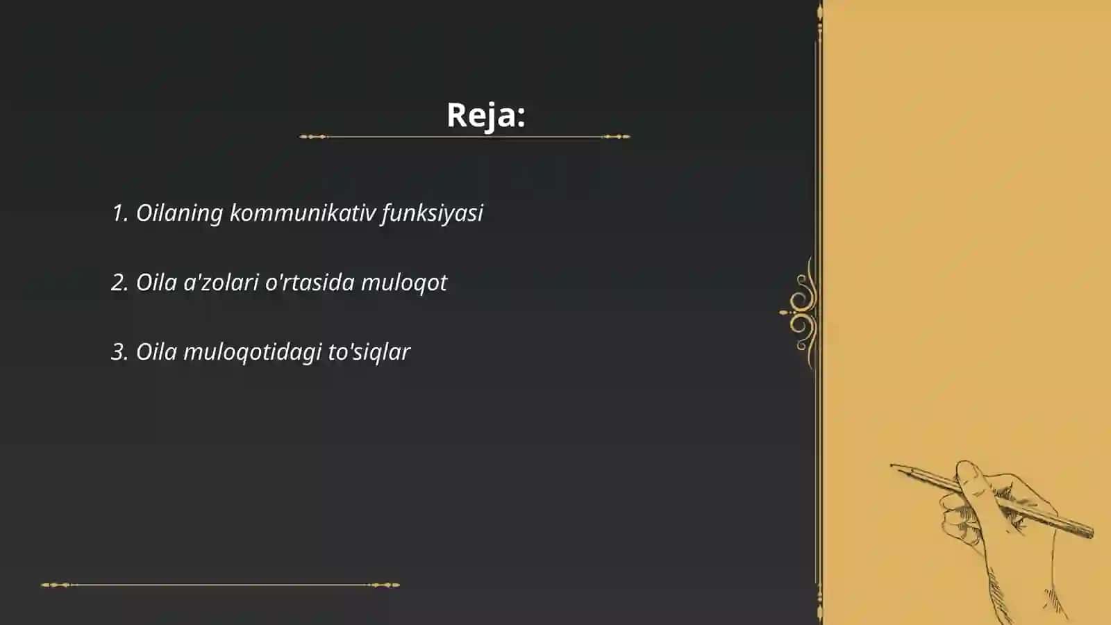 Oilaning Kommunikativ vazifasi 2