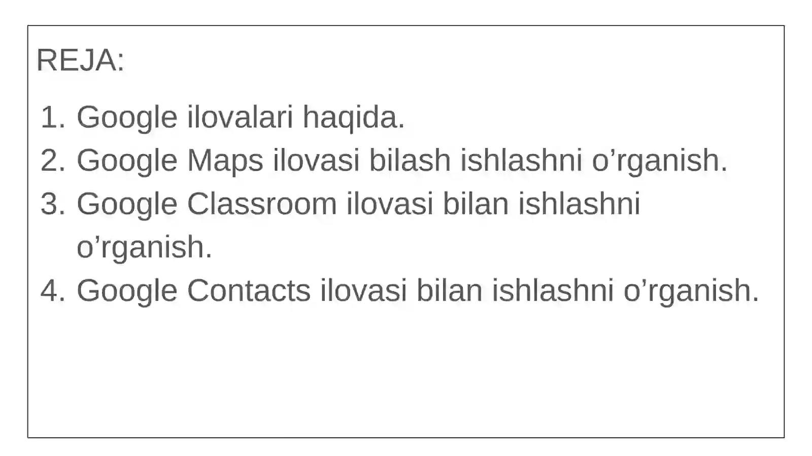 Google ilovalari 2
