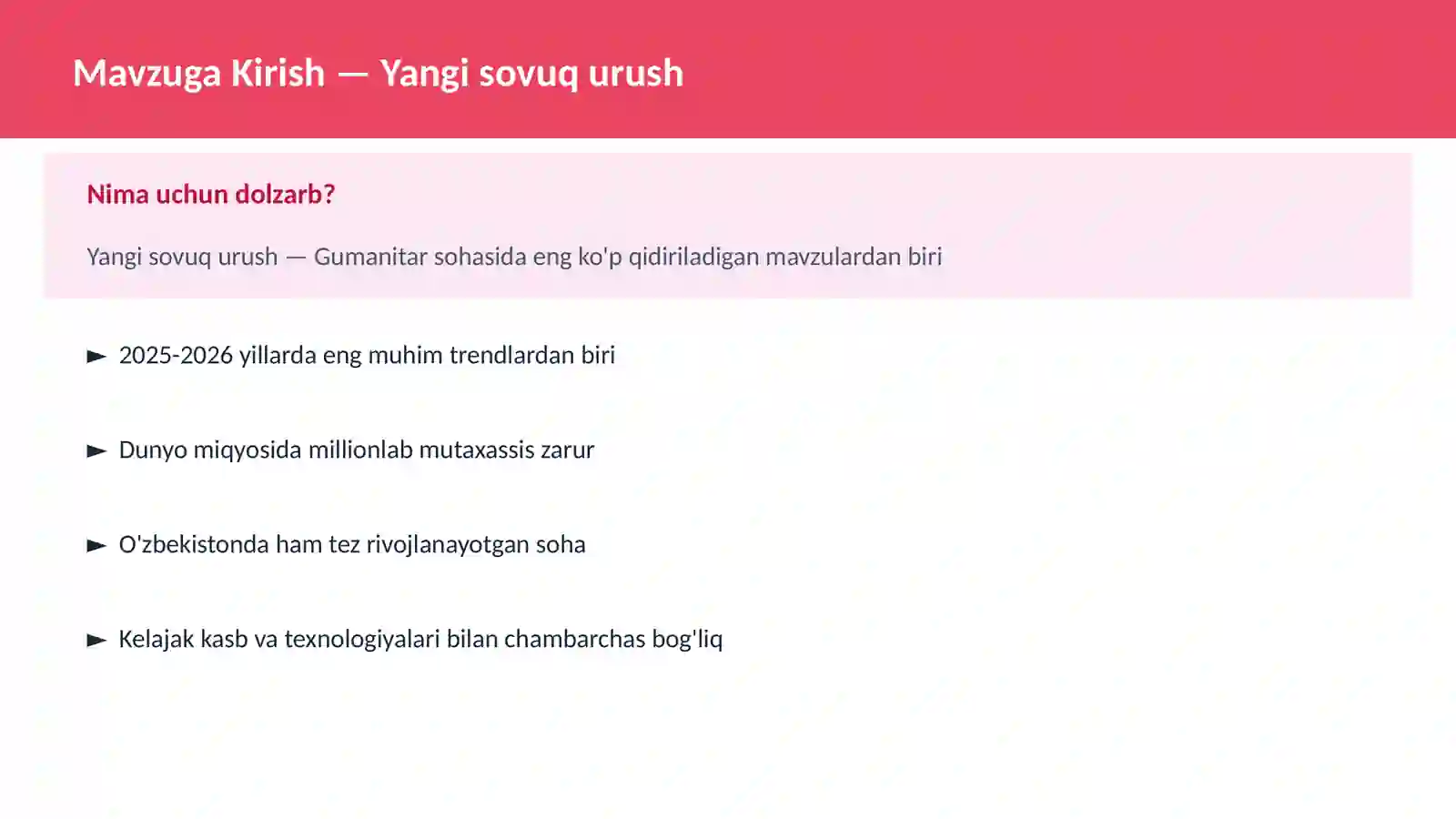 Yangi sovuq urush 2