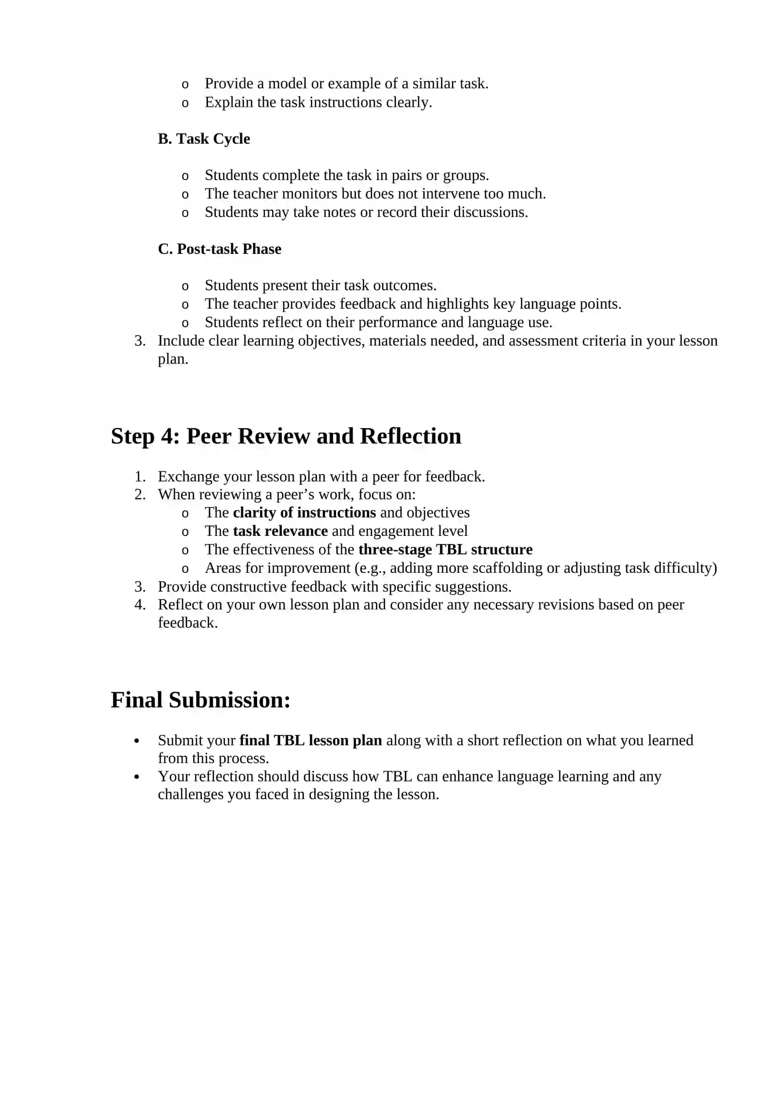 Designing Task-Based Learning (TBL) Lesson Plans 2