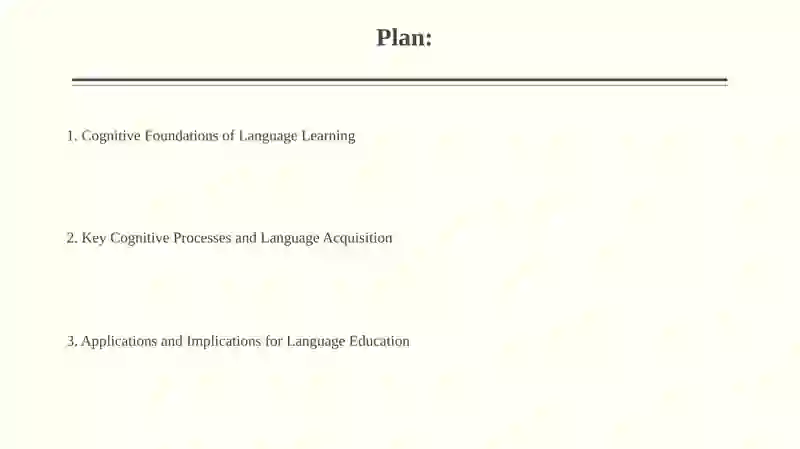 Cognitive factors in language learning 2