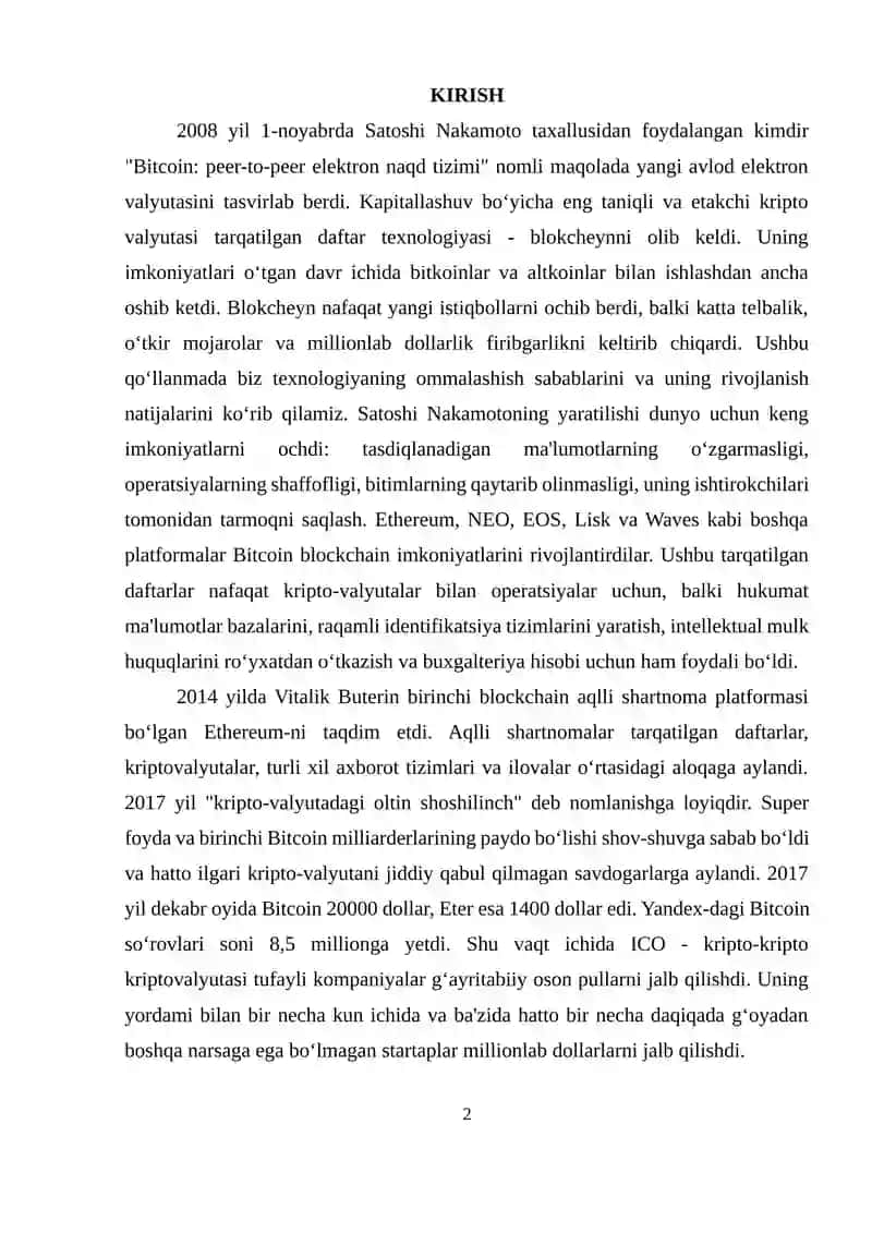 Tarmoqda axborot xavfsizligi va blokchain texnologiyasi 2