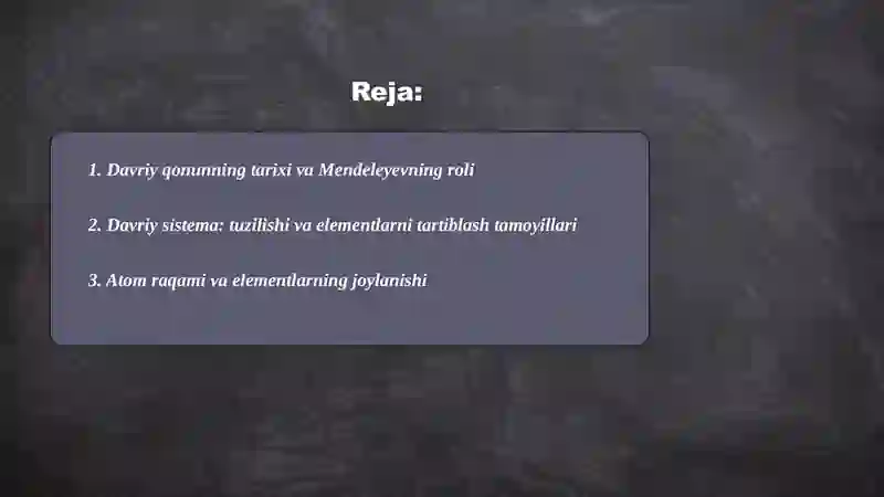 Davriy qonun va davriy sistema 2