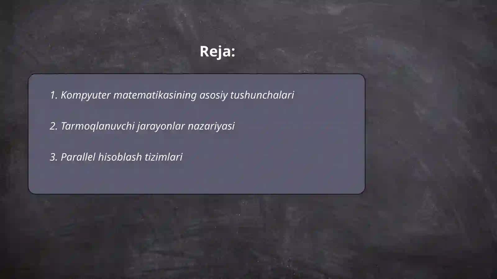 Kompyuter matematikasi tizimlarida tarmoqlanuvchi jarayonlari dasturlash va ularning tatbiqlari 2