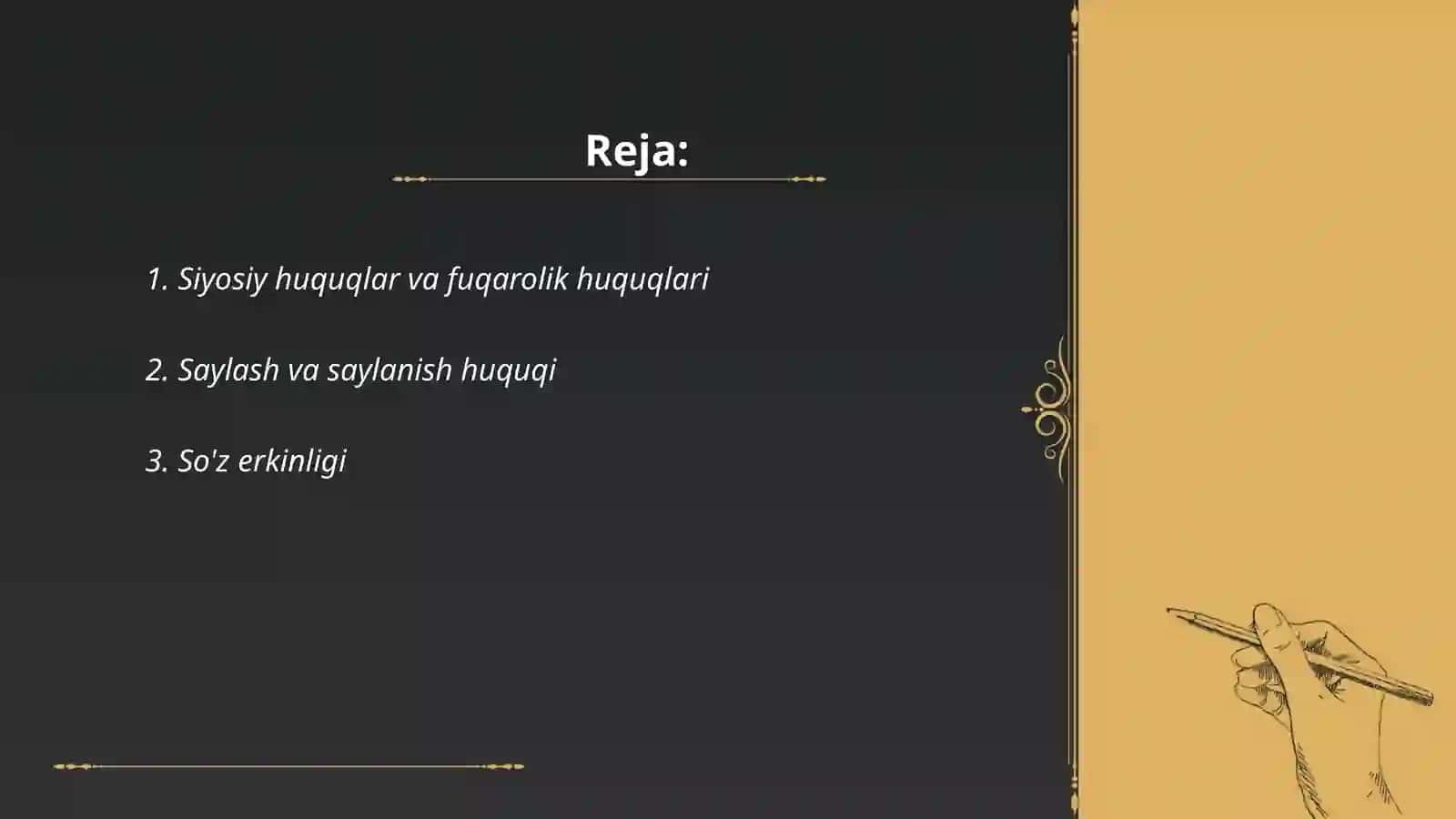Siyosiy huquqlar 2
