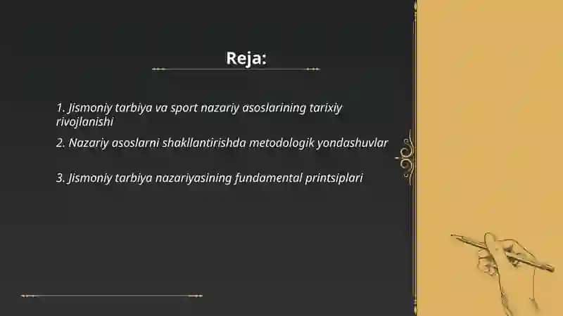 Jismoniy tarbiya va sport nazariy asoslarining yaratilishi 2