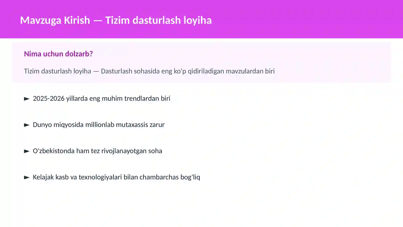 DASTURLASH | C++ VA TIZIM DASTURLASH 2