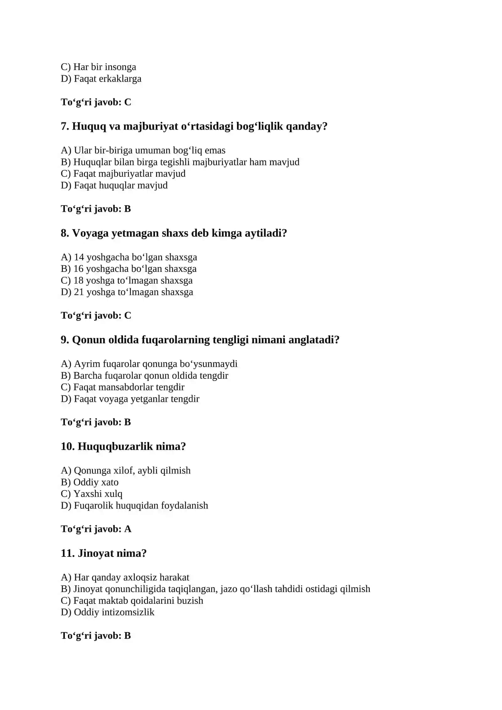 test huquq fanidan 2
