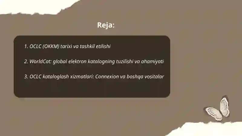 OCLC (OKKM) onlayn kompyuter kutubxona markazi 2