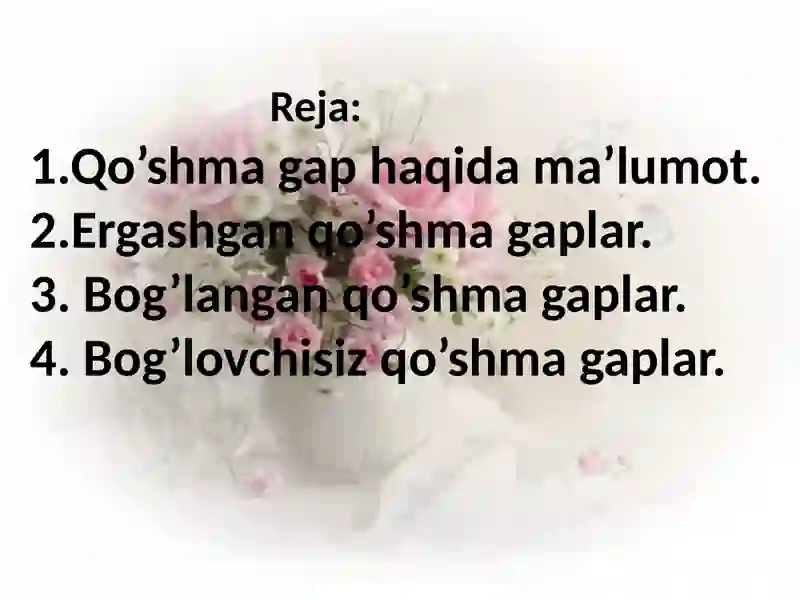 Qo’shma gaplar 2