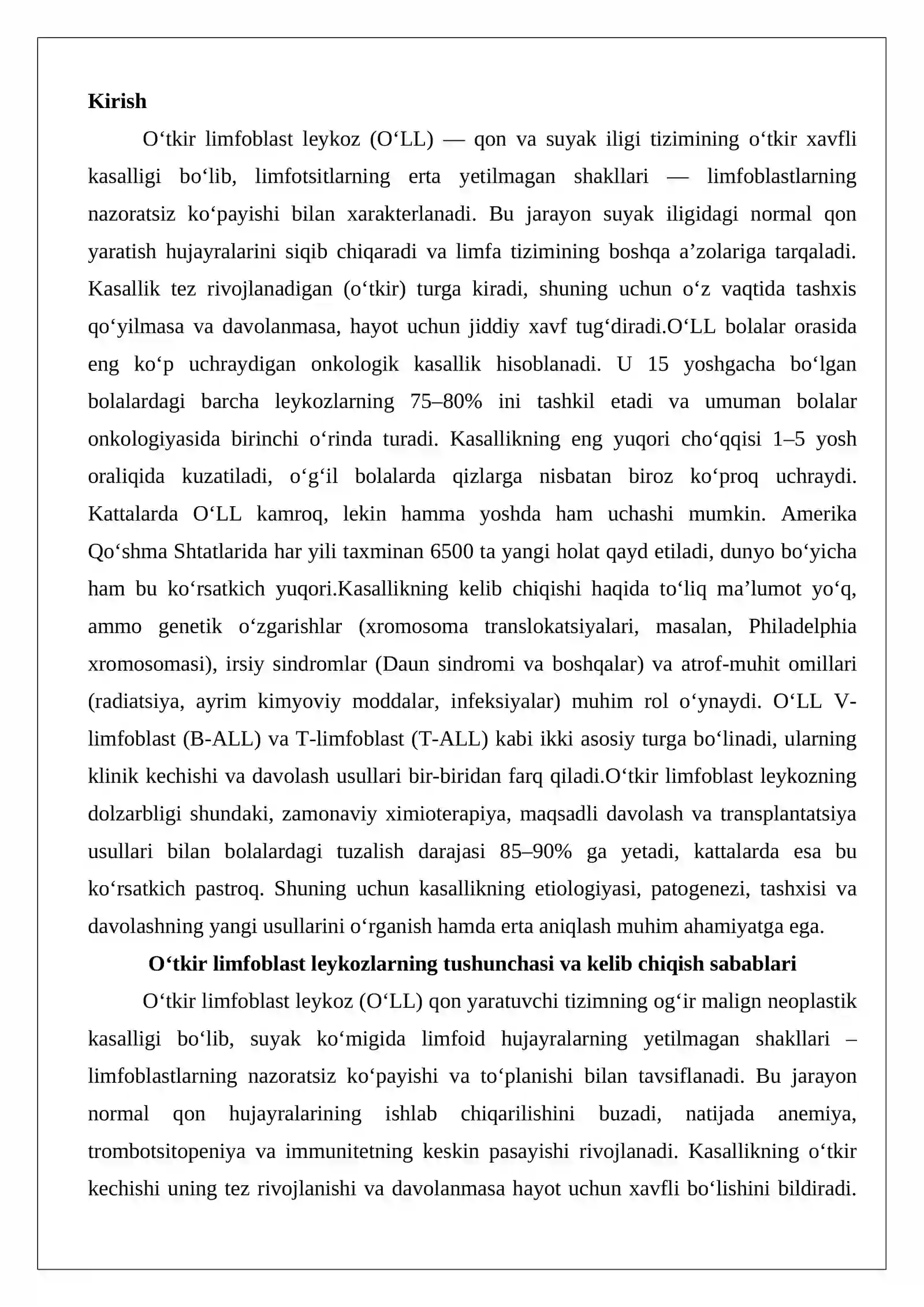 O‘tkir limfoblast leykozlar 2