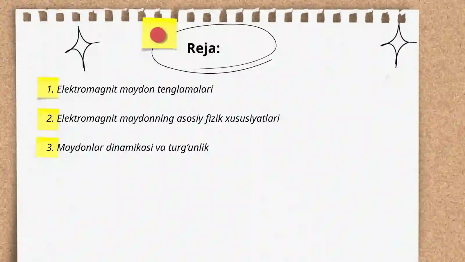 Elektromagnit maydon tenzorining komponentlarini hisoblash 2