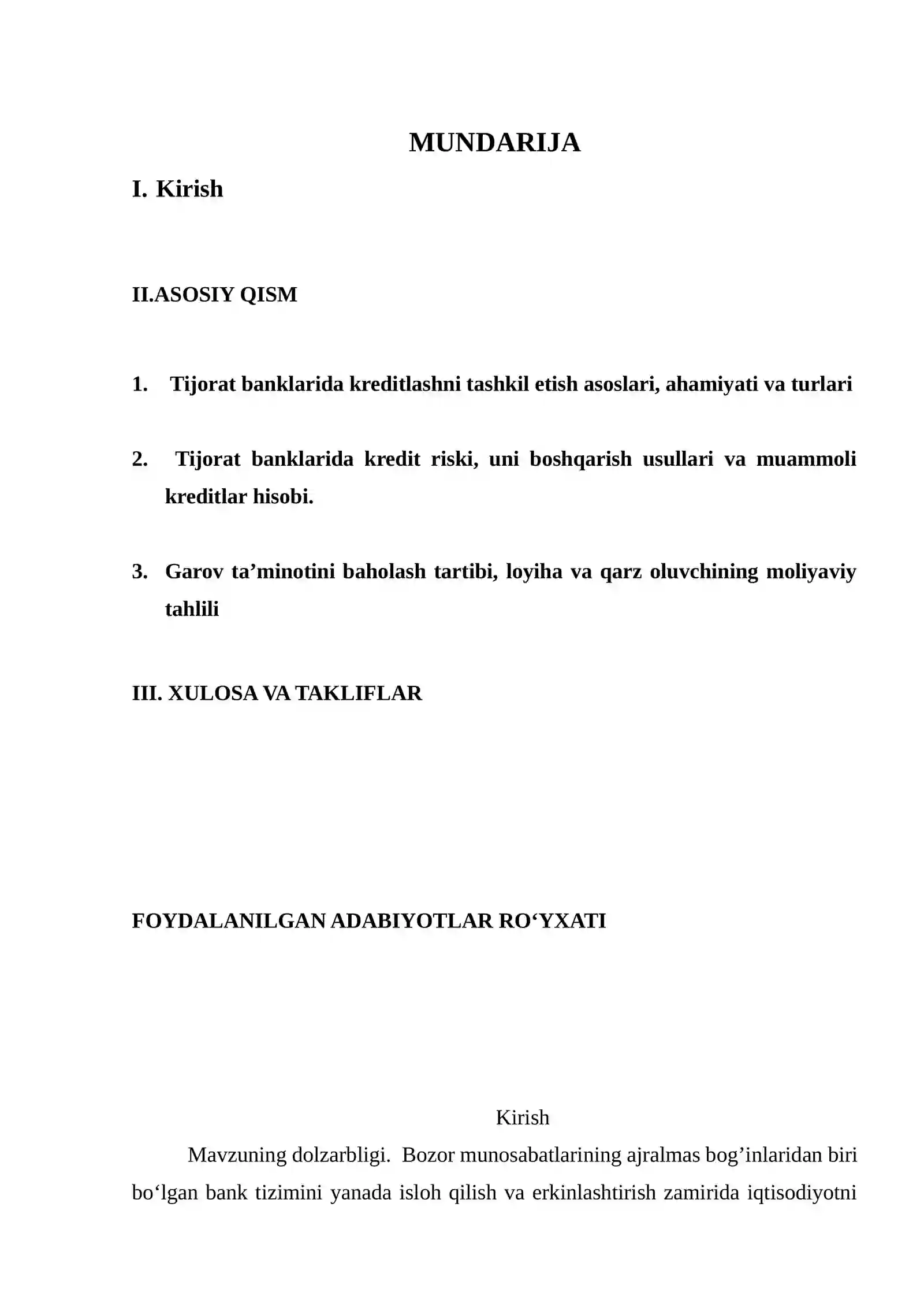 Banklarda kredit operatsiyalari hisobi 2