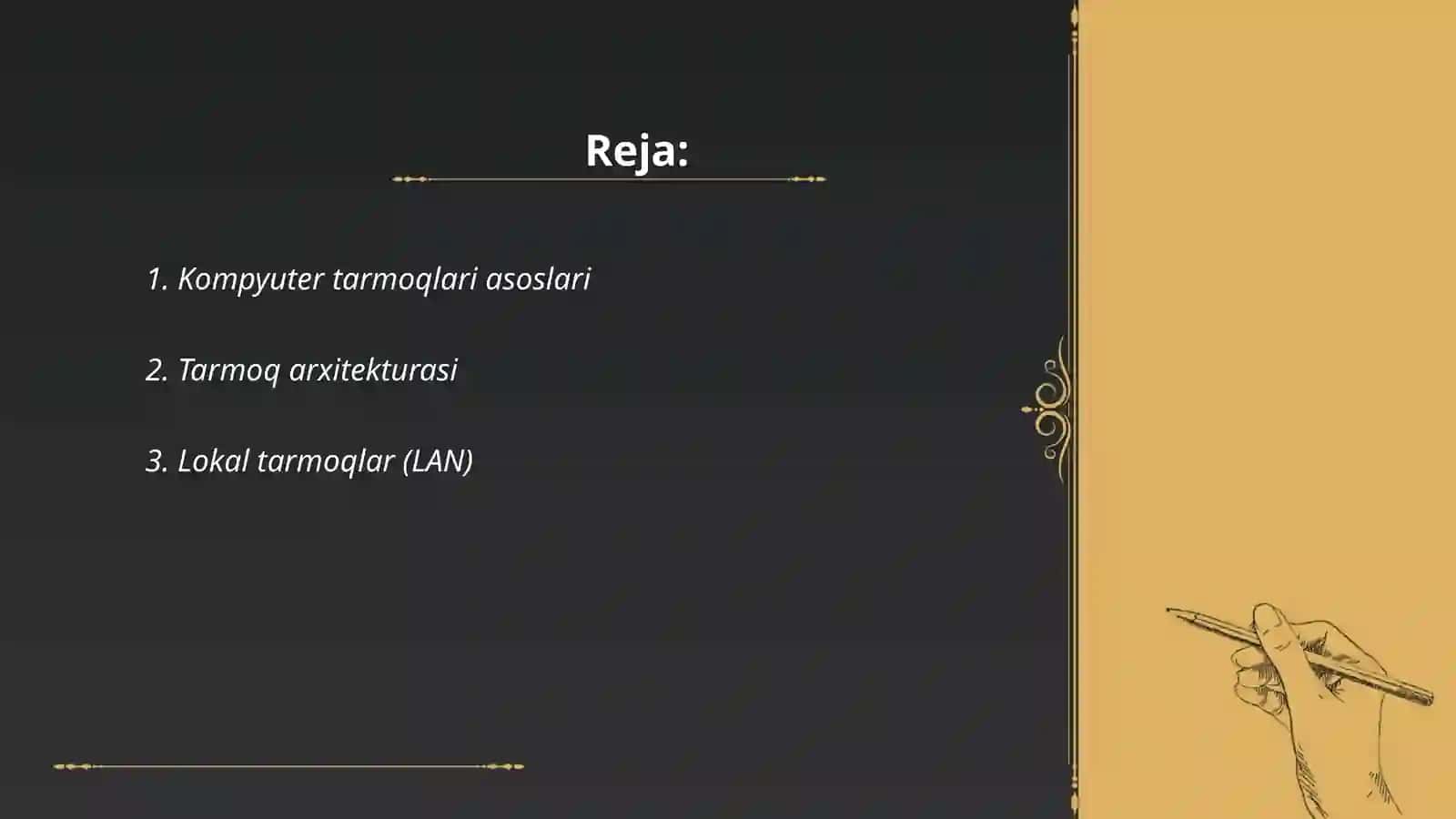 Kompyuter tarmoqlarning asosiy elementlari 2