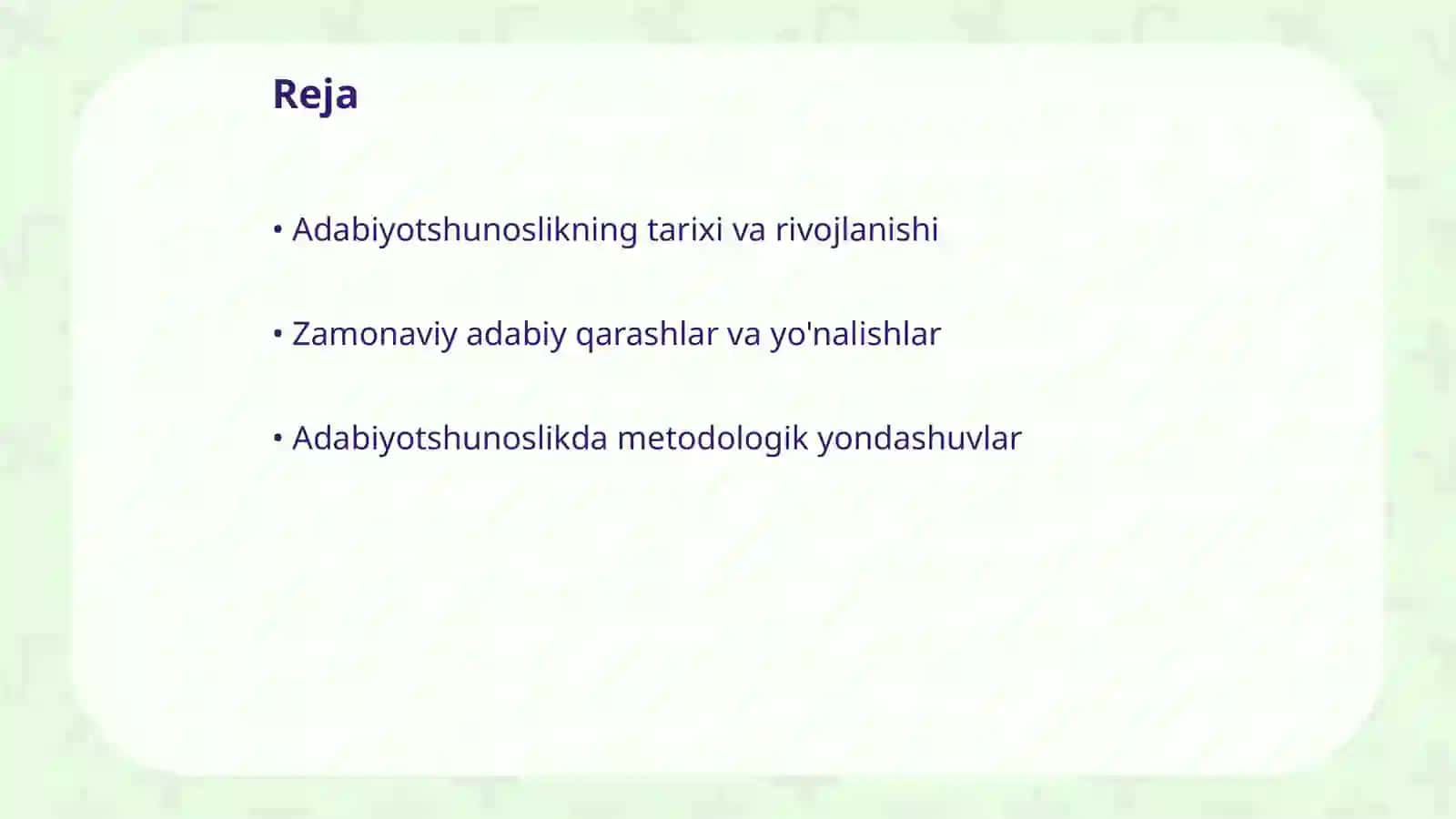 Adabiyotshunoslik fani va zamonaviy adabiy qarashlar 2