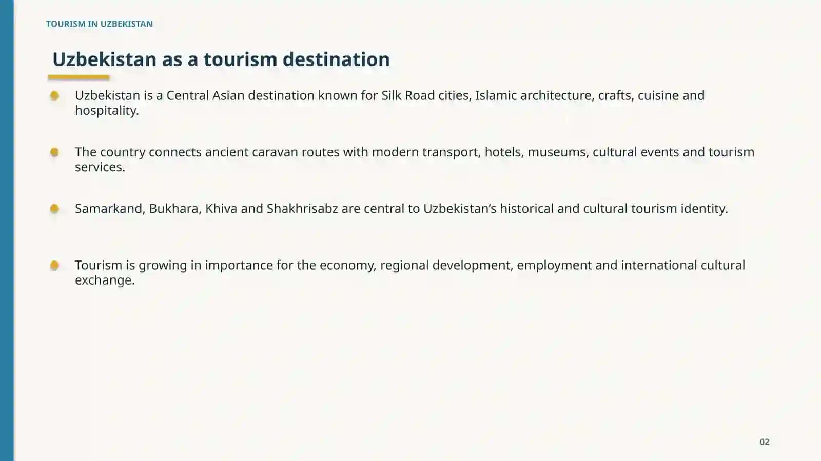 TOURISM IN UZBEKISTAN 2