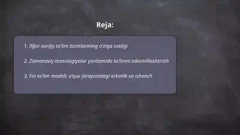 Ilğor xorijiy ta'lim tizimlarining o'ziga xosligi 2