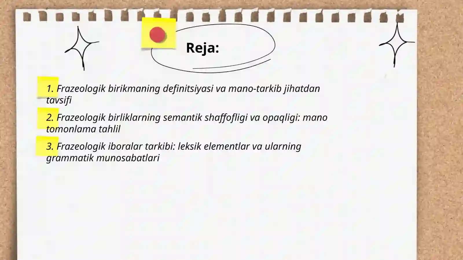 Frazeologik birikmalarning mano va tarkib jihatdan tavsiflanishi 2